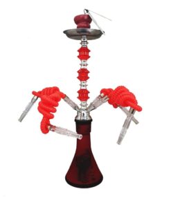 Shisha/ Hookah - Medium 4 Pipes - Red