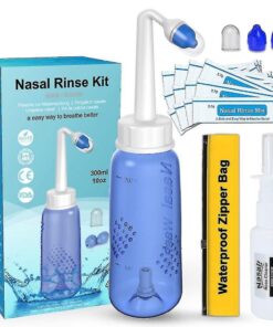 Sinus Rinse Starter Kit Nasal Irrigation Nose Cleaner with 40 Salt Sachets