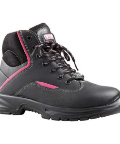 Sisi Ladies Reese Safety Shoe - Black with Pink Trim  - UK 4