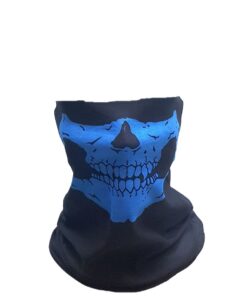 SKA Skull Tube Mask - Black & Blue