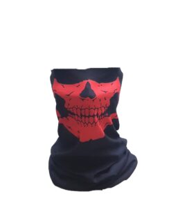 SKA Skull Tube Mask - Black & Red