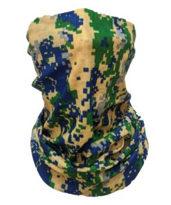 SKA Tube Mask - Digital Print Green & Blue