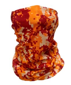 SKA Tube Mask - Digital Print Maroon & Orange