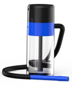 Smart Disposable Electronic Shisha Hookah with Liquid Flavour Bottle - Blue