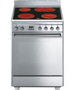 Smeg 60cm Stainless Concert Cooker with 4 Burner Ceramic Hob - CX68CM8