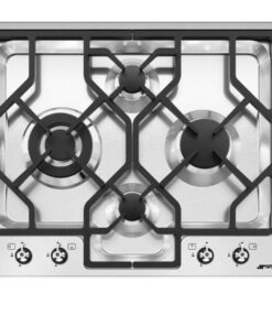 Smeg 60cm Ultra-low Profile Stainless Steel 4 Burner Gas Hob - PGF64SA
