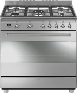 Smeg 90cm Gas/Electric Stainless Steel Cooker - SSA91MAX9