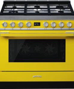 Smeg 90cm Portofino Cooker & Multifunction Oven - Yellow