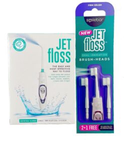 smilebar Jet Floss Oral Irrigator & Brush Heads (Firm) Combo