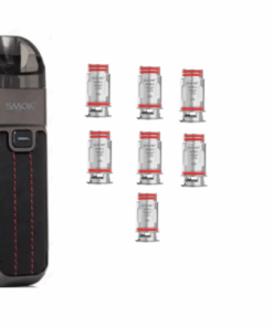 Smok Nord 5 Leather Series Vape Pod Kit Plus 7 Replacement Coils - Black