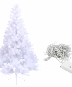 Snow White Christmas Tree With Fairy lights - 180 cm