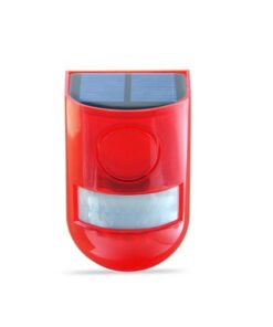 Solar Alarm Flashing 6 LED Light Motion Sensor Detector Security 110dB Siren