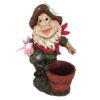 Solar Garden Gnome with Flower Pot