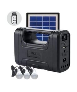 Solar Power Lighting System LED Light, 3 Light Bulbs, Solar Panel, Charges