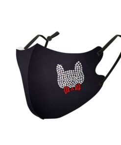 Sophie Moda-Ice Cooling Microfiber Shiny Rhinestone 3D Mask - Cat V1