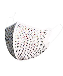 Sophie Moda-Ice Cooling Microfiber Shiny Rhinestone 3D Mask-Starry 1Pcs - White