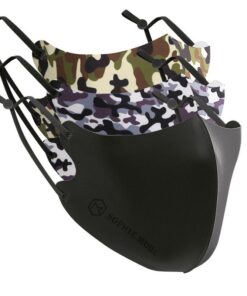 Sophie Moda- Ice Cooling Microfiber Washable 3D Camo Adjustable Mask 3-Pieces