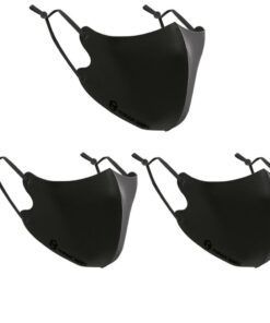 Sophie Moda-Ice Cooling Microfiber Washable 3D Mask Adjustable Kids(3pcs)BK