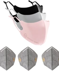 Sophie Moda-Ice Cooling Microfiber Washable 3D Mask and KN95 Filter 3 Piece