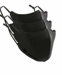 Sophie Moda-Ice Cooling Microfiber Washable 3D Mask Black Adjustable 3Piece