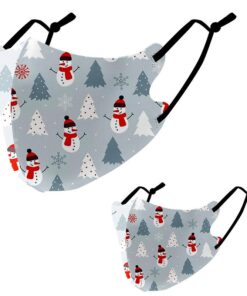 Sophie Moda-Ice Cooling Microfiber X'Mas 3D Mask Type E 1x Adult,1x Kids