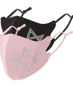 Sophie Moda-Ice Cooling Microfibre Rhinestone 3D Face Mask - 2 Pieces Star V2
