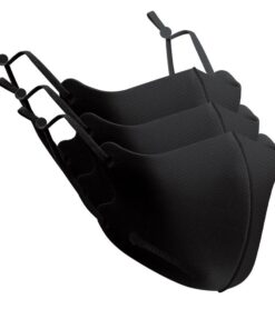 Sophie Moda: Nano Silver Cooling Fibre 3D Adjustable Face Mask (3 Piece) - Black