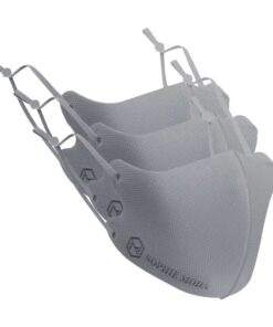 Sophie Moda: Nano Silver Cooling Fibre 3D Adjustable Face Mask (3 Piece) - Grey