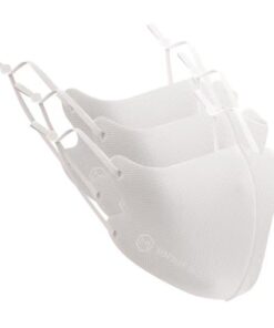 Sophie Moda: Nano Silver Cooling Fibre 3D Adjustable Face Mask (3 Piece) - White