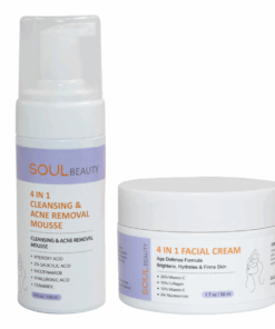 Soul Beauty 4-in-1 Facial Cream 50ml and Cleansing Mousse Set 120ml