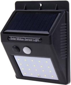 SQI. 20 LED Solar Powered LED Wall Light with PIR Sensor & CDS Night Sensor