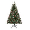St Charles Bulgarian Spruce Christmas Tree Red Berries and pine cones - 180 cm