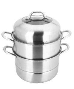 Stainless Steel Multi Layer Steamer Pot with 2 Steamer Plates
