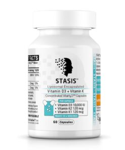 STASIS Liposomal Vitamin D3 + Vitamin K2 & K1 - 60 x (1L) VitaH2O Capsules