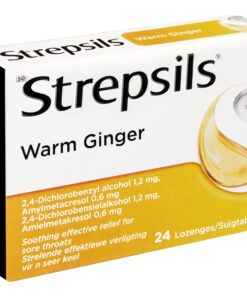 Strepsils Warm Ginger, 24s, Sore Throat Lozenges