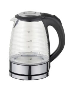Sunbeam - 1.7 Litre Ribbed Glass Kettle - Black