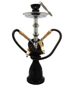 Super Hookah/Shisha - 2 Pipes (52cm) - Black
