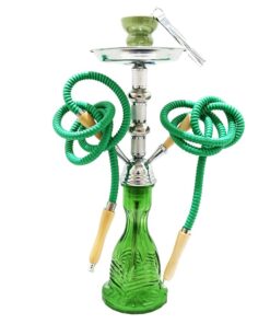 Super Hookah/Shisha - 2 Pipes (52cm) - Green