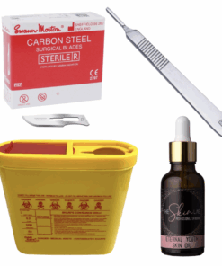 Swann-Morton #10 Blades, Scalpel Handle #3, Sharps Box & Eternal Youth Oil