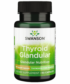 Swanson Thyroid Glandular - Thyroxin-Free Formula 200 mg - 60 Caps