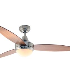 Swirl Fan (3 Blades) Satin Chrome/Maple Cherry - Excl. 2 x E14 40w