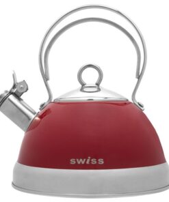 Swiss 2.5LT Gas Gourment Whistling Kettle Red