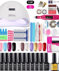 Synergy360 -Electric manicure drill set for gel nails with UV light -36 pcs