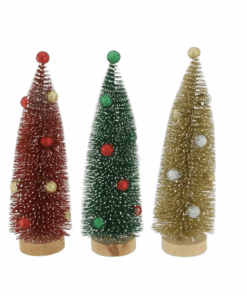 Table Top Brush Tree 25cm - Set Of 3