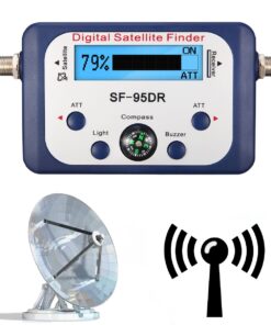 Tech-Fi Digital Satellite Finder Meter with LCD Display & with Compass