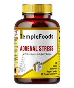 Temple Foods Adrenal Stress Formula - Burnout, No Energy, Fatigue - 120