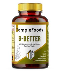 Temple Foods B-Better with Methylated & Active Vitamins - 60
