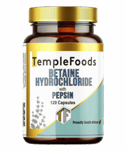 Temple Foods Betaine Hydrochloride HCL with Pepsin - Protein Digestion