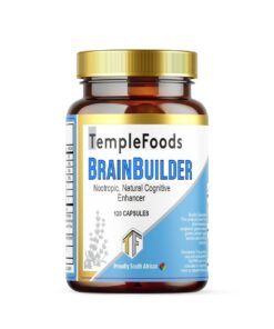 Temple Foods Brain Builder. Nootropic Natural Cognitive Enhancer - 120 Pack