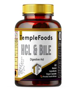 Temple Foods HCL + Bile. Protein, Fat Digestion. Stomach. Gallbladder - 60 Pack